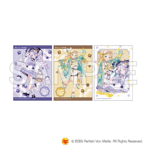 『複数イラストレーター×チュッパチャプス』L版ブロマイド3枚セット02/上倉エク(コラボイラスト)