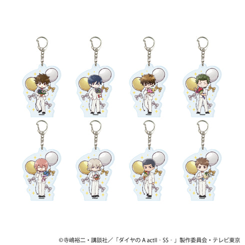 『ダイヤのA actII -Second Season-』アクリルキーホルダー11/誕生花ver. コンプリートセット(全8種)(グラフアートイラスト)