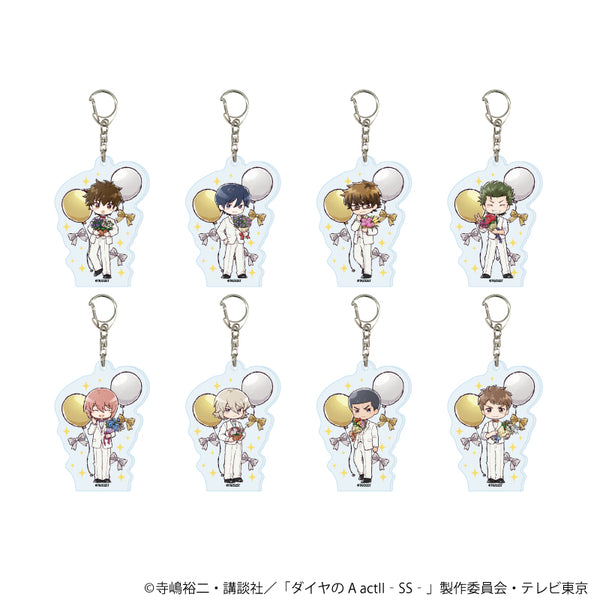 『ダイヤのA actII -Second Season-』アクリルキーホルダー11/誕生花ver. コンプリートセット(全8種)(グラフアートイラスト)