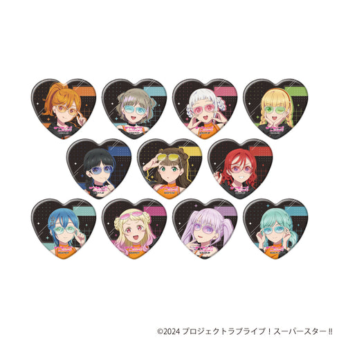 『ラブライブ!スーパースター!!』ハート型缶バッジ09/ロックテイストver. コンプリートセット(全11種)(描き下ろしイラスト)