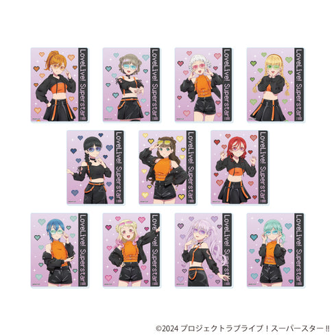『ラブライブ!スーパースター!!』アクリルカード03/ロックテイストver. コンプリートセット(全11種)(描き下ろしイラスト)