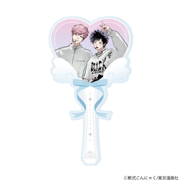 "Soft Konnyaku Sensei" Acrylic Sticker 01 / "Group-Focused BL Fair ~Café Time with the Idols~" (Original Illustration)