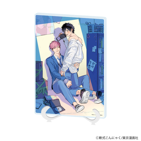 "Soft Konnyaku-sensei" Acrylic Art Board (A5 Size) 01 / "Group-Focused BL Fair ~Café Time with the Idols~" (Official Illustration)