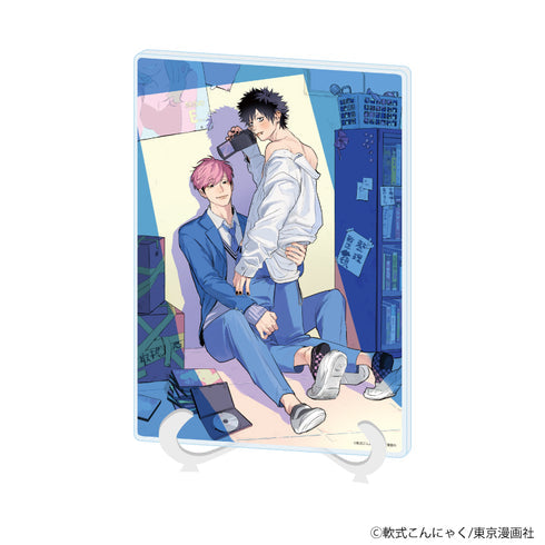 《软式魔芋老师》亚克力画板(A5尺寸)01/“团体推BL特展~与偶像们的咖啡时光~”(官方插画)【202607再版】