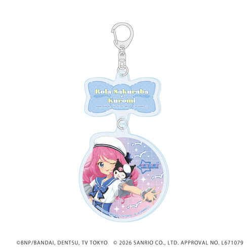 『アイカツスターズ!×サンリオキャラクターズ』連結アクリルキーホルダー02/桜庭ローラ×クロミ(コラボイラスト(等身))