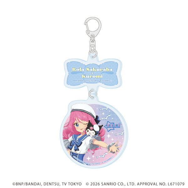 『アイカツスターズ!×サンリオキャラクターズ』連結アクリルキーホルダー02/桜庭ローラ×クロミ(コラボイラスト(等身))