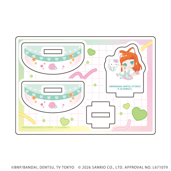 『アイカツスターズ!×サンリオキャラクターズ』ゆらゆらアクリルスタンド04/早乙女あこ×チャーミーキティ(コラボイラスト(ミニキャラ))