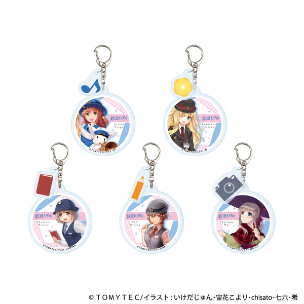 "Railway Girls" Acrylic Keychain with Parts 01 / Complete Set (5 Varieties) (Official Illustration)