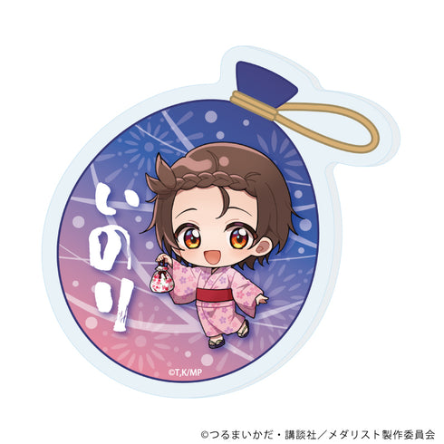 『メダリスト』おなまえアクリルプレートバッジ05/結束 いのり 夏祭りver.(ミニキャライラスト)