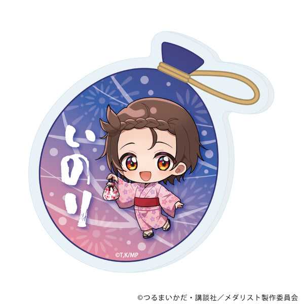 『メダリスト』おなまえアクリルプレートバッジ05/結束 いのり 夏祭りver.(ミニキャライラスト)