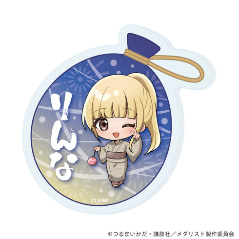 『メダリスト』おなまえアクリルプレートバッジ11/申川 りんな 夏祭りver.(ミニキャライラスト)