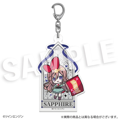 『THE RIBBON HERO リボンヒーロー』フレフレンズアクリルキーホルダー サファイア(私服Ver.)