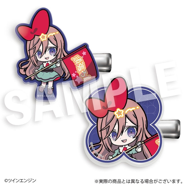 『THE RIBBON HERO リボンヒーロー』フレフレンズヘアクリップ サファイア(私服Ver.)