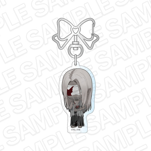 『文字化化』アクリルキーホルダー 銀髪の男 Rose デフォルメ ver.