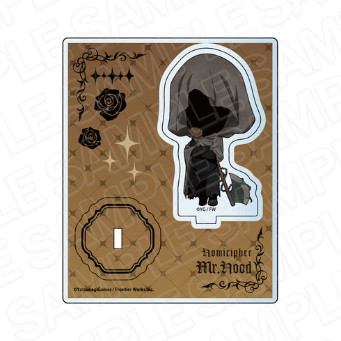 "Moji Ka Ka" Acrylic Stand: The Man in the Hood - Rose (Chibi Version)