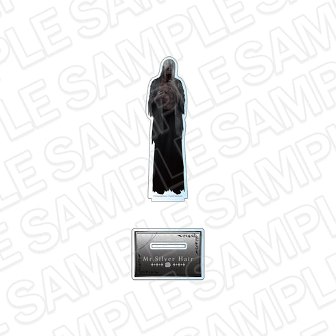 "Moji Ka Ka" Large Acrylic Stand: Silver-Haired Man (Rose Ver.)