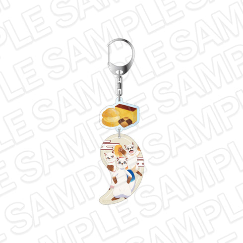 "The Kusunoki Residence with God's Garden" Acrylic Keychain: Seri, Trika, and Utsugi
