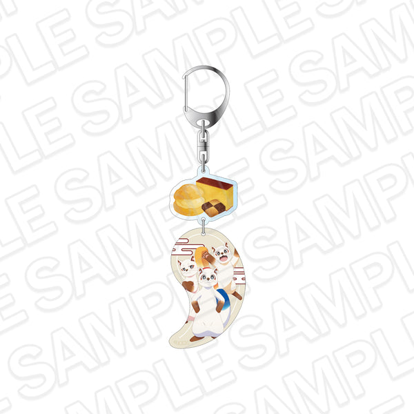 "The Kusunoki Residence with God's Garden" Acrylic Keychain: Seri, Trika, and Utsugi