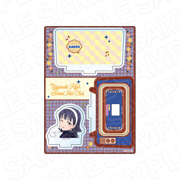 "Love Live! Nijigasaki Academy School Idol Club" Layered Acrylic Stand: Karin Asaka - Nijigak Retro Ver.
