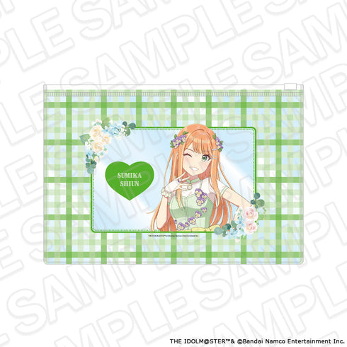 『学園アイドルマスター』クリアポーチ 紫雲清夏 floral dress ver.