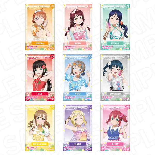 『ラブライブ!サンシャイン!!』インスタントフォト風ホログラムステッカー アロハ衣装 ver. セット