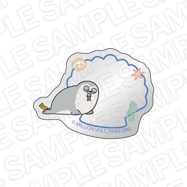 『SEALOOK』ミラーアクリルステッカー 隈ザラシ