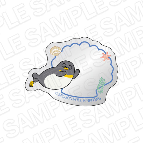 『SEALOOK』ミラーアクリルステッカー ペンギンザラシ