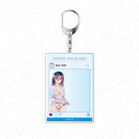 『ストライク・ザ・ブラッドFINAL』SNS風アクリルキーホルダー PALE TONE series 姫柊 雪菜 Yシャツ ver.