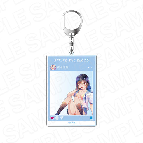 『ストライク・ザ・ブラッドFINAL』SNS風アクリルキーホルダー PALE TONE series 姫柊 雪菜 尻もち ver.