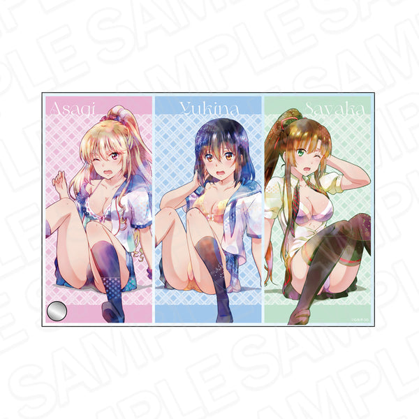 『ストライク・ザ・ブラッドFINAL』ミニアクリルアート PALE TONE series 雪菜&浅葱&紗矢華 尻もち ver.