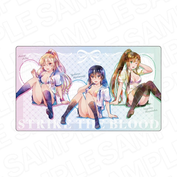 『ストライク・ザ・ブラッドFINAL』ラバーデスクマット PALE TONE series 雪菜&浅葱&紗矢華 尻もち ver.
