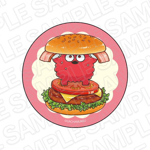 『ガチャピン・ムック』ホログラム缶バッジ ムック American diner ver.