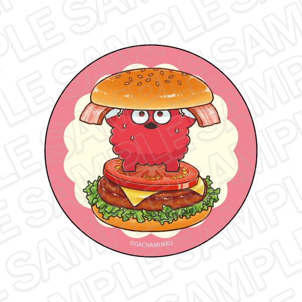 『ガチャピン・ムック』ホログラム缶バッジ ムック American diner ver.