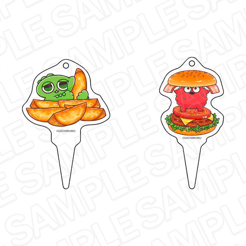 『ガチャピン・ムック』アクリルピックキーホルダーセット American diner ver.