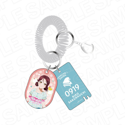 『ラブライブ!サンシャイン!!』銭湯風アクリルキーホルダー 桜内梨子 サウナ ver.