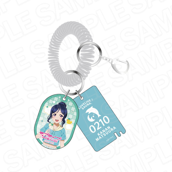 『ラブライブ!サンシャイン!!』銭湯風アクリルキーホルダー 松浦果南 サウナ ver.