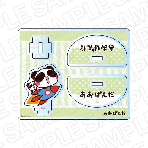 《藍熊貓》搖搖晃晃壓克力立牌 火箭