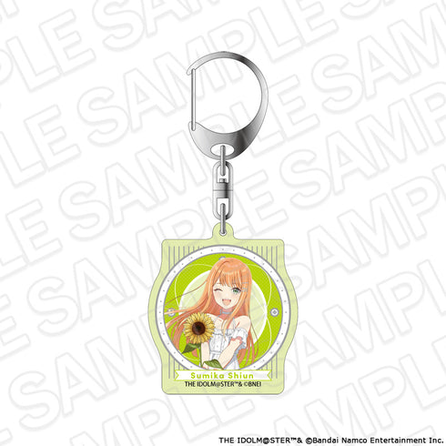 『学園アイドルマスター』オーロラアクリルキーホルダー 紫雲清夏 sunflower ver.