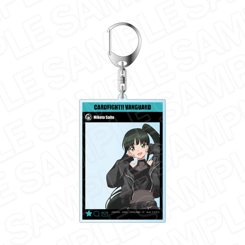 "Cardfight!! Vanguard" Social Media-Style Acrylic Keychain: Mikoto Nishitō (Idol Ver.)