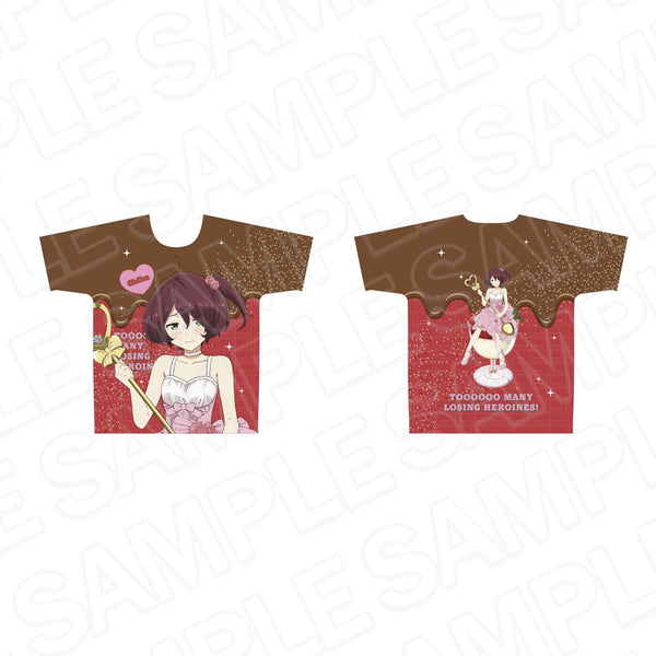 "There Are Too Many Losing Heroines!" Full-Graphic T-Shirt: Chika Komari 2nd Anniversary Sweets Ver.