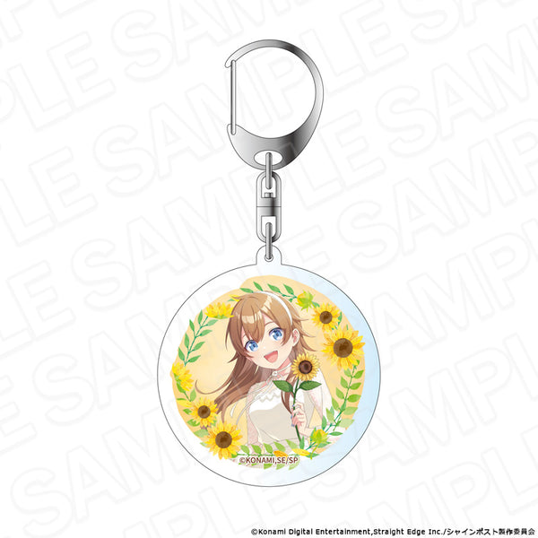 『シャインポスト』オーロラアクリルキーホルダー 青天国 春 sunflower ver.
