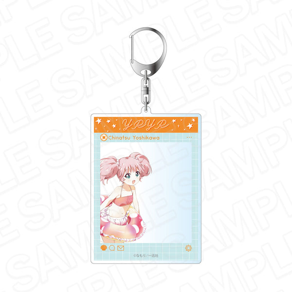 『ゆるゆり』SNS風アクリルキーホルダー 吉川ちなつ 水着 ver.