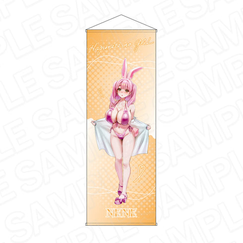 "My First Gal" Extra-Large Tapestry: Neone Fujinoki - Animal-Ear Swimsuit Ver.