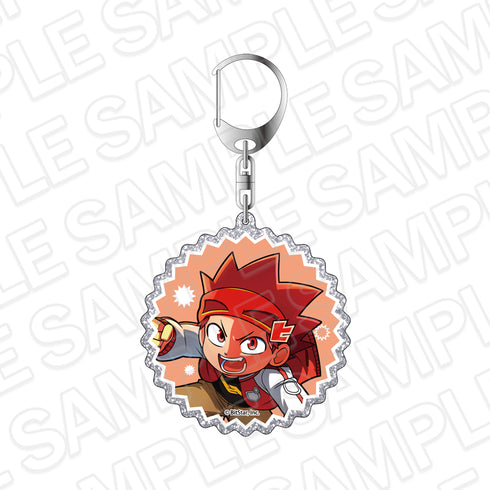 "Hiro-tama! Hiro-kun" Glitter Acrylic Keychain: Hiro Sarutobi