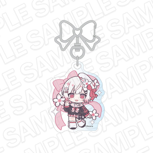 『魔法少女ノ魔女裁判』ホログラムキーホルダー 桜羽エマ 制服風コーデ デフォルメ ver.