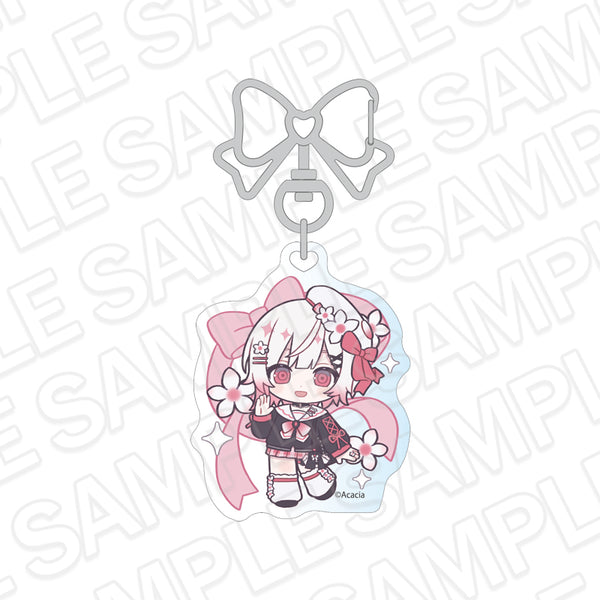 『魔法少女ノ魔女裁判』ホログラムキーホルダー 桜羽エマ 制服風コーデ デフォルメ ver.
