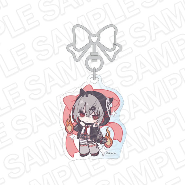 『魔法少女ノ魔女裁判』ホログラムキーホルダー 紫藤アリサ 制服風コーデ デフォルメ ver.