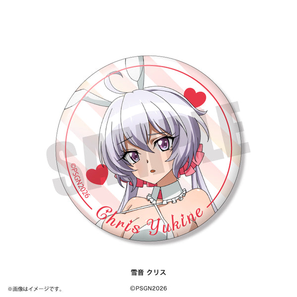 『戦姫絶唱シンフォギア』オーロラ缶バッジ 雪音 クリス 白バニーver.