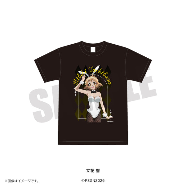 『戦姫絶唱シンフォギア』Tシャツ (黒) 立花 響 白バニーver.