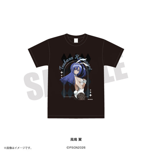 『戦姫絶唱シンフォギア』Tシャツ (黒) 風鳴 翼 白バニーver.